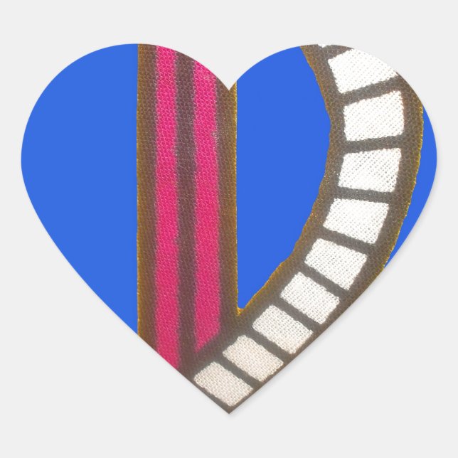 Adesivo Coração Red Anchor Art Impressão (Frente)