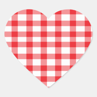Adesivo Coração Red Gingham