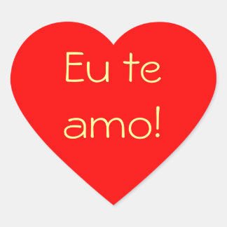 Adesivo Coração Red Heart Eu Te Amo