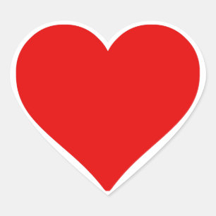 Adesivo Coração Red Heart Shape Love Classic Simple Minimalism
