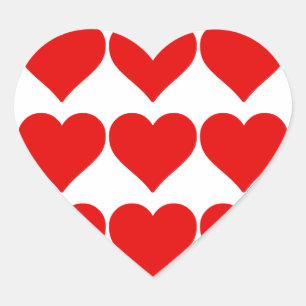Adesivo Coração Red Heart Shape Love Classic Simple Minimalism