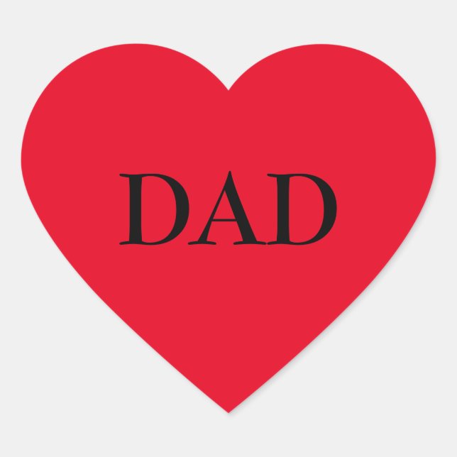 Adesivo Coração Red Heart Sticker dizendo MOM (Frente)