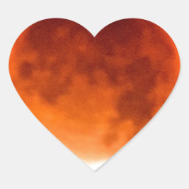 Adesivo Coração Red Moon Risiing