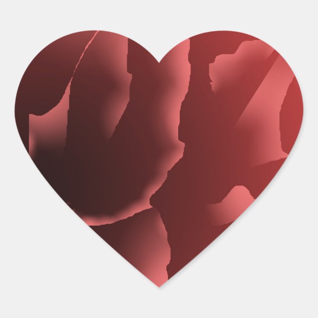 Adesivo Coração Red Velvet Peony (Frente)