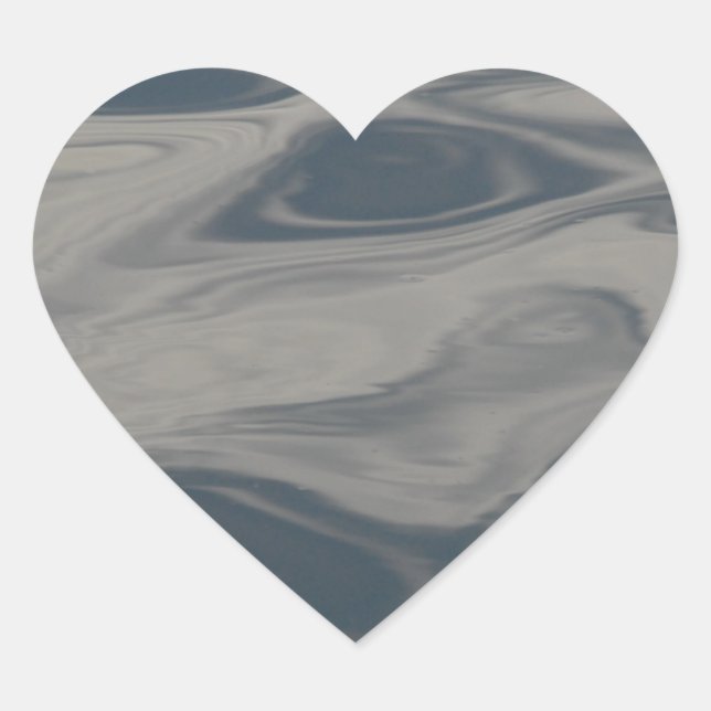 Adesivo Coração Reflexões sobre a Água (Frente)