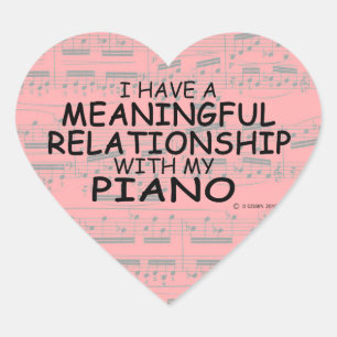 Adesivo Coração Relacionamento Significativo Piano Heart Sticker