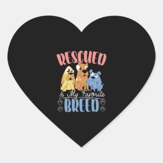 Adesivo Coração Resgatado É O Meu Resgate De Animais De Criação Fa