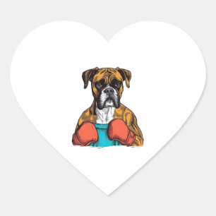 Adesivo Coração Retrato Boxer Love Roupa Adorable Boxer
