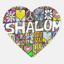 Retro 60s Psicodélico Shalom LOVE