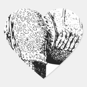 Adesivo Coração Rhino Rhinoceroses animal África safari natureza