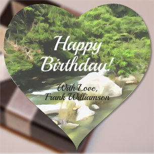 Adesivo Coração Rio South Happy Birthday 0365