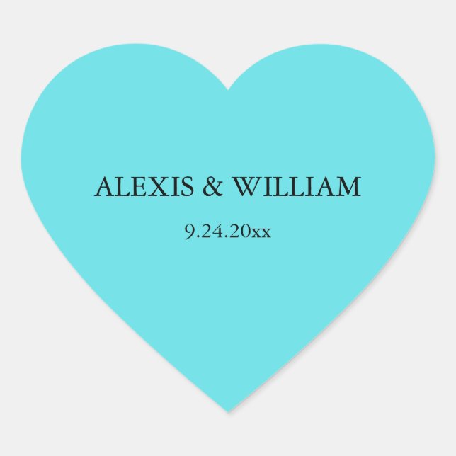 Adesivo Coração Robins Chic Casamento Azul De Ovo (Frente)