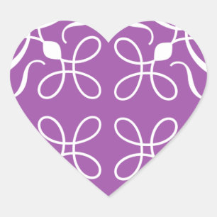 Adesivo Coração Rochas no bastão roxo do coração