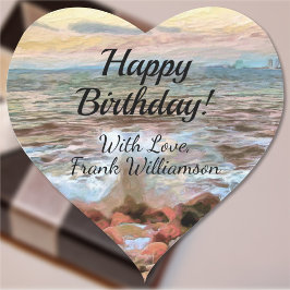 Adesivo Coração Rocky Waves Birthday 0742