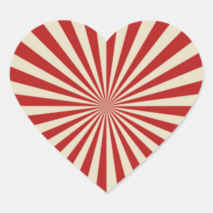 Adesivo Coração Roda de fiação clássica da pipoca retrorativa