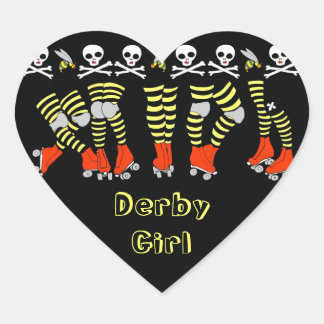Adesivo Coração Roller Derby Heart Shapkers