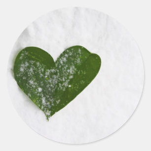 Adesivo Coração romântico da neve do inverno da naturez