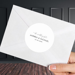 Adesivo Coração Romântico Esboça O Casamento De Minimalist