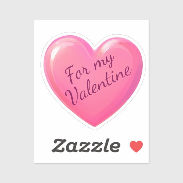 Adesivo Coração Rosa (Folha)