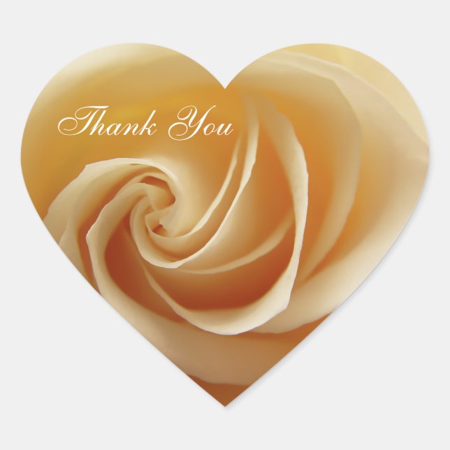 Adesivo Coração Rosa de Casamento Obrigado Stickers (Frente)