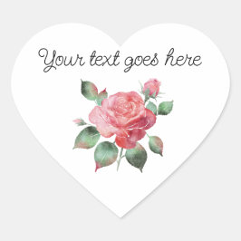 Adesivo Coração Rosa Delicado