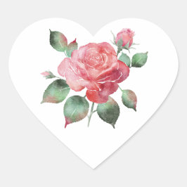 Adesivo Coração Rosa Delicado