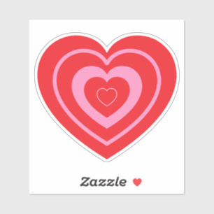 Adesivo Coração rosa-dia de os namorados e vermelho-dois-t