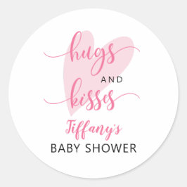 Adesivo Coração Rosa do Chá de fraldas do namorados