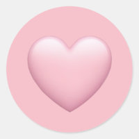 Coração Rosa Emoji - Arte de Símbolo Soft e Loving
