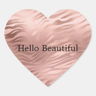 Adesivo Coração Rosa Rosa Rosa Glam Zebra