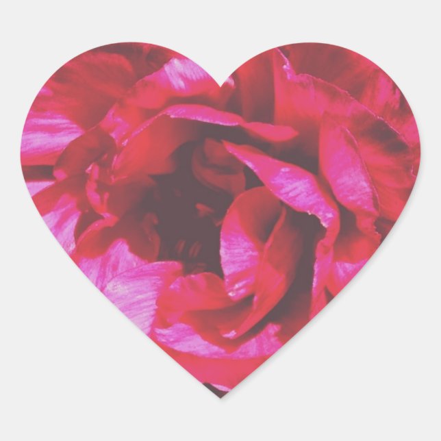 Adesivo Coração Rosa Rosy Stickers (Frente)
