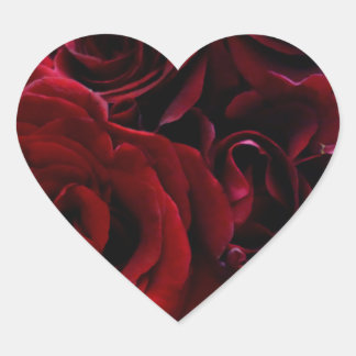 Adesivo Coração Rosa vermelha Heart Sticker