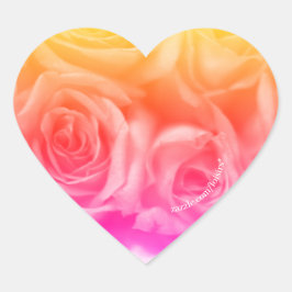 Adesivo Coração Rosas