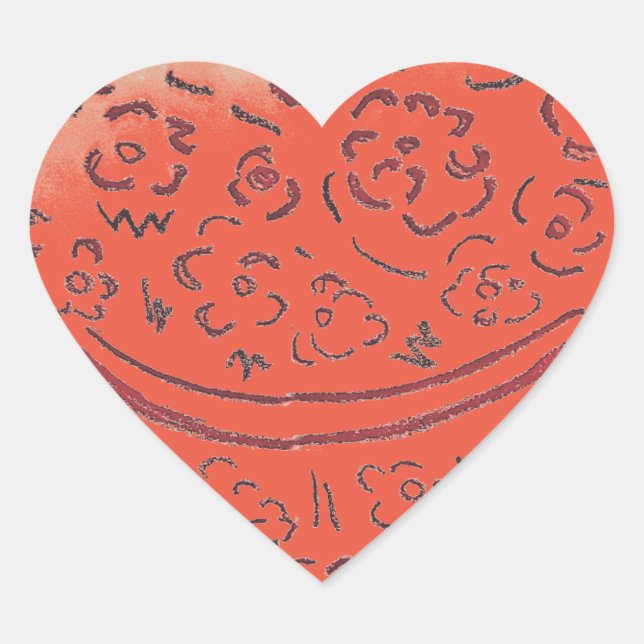 Adesivo Coração Rosas (Frente)