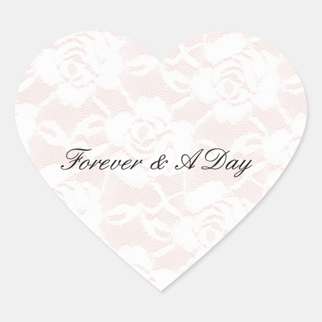 Adesivo Coração Rosas Brancas Românticas Casamento Rosa Esmagador (Frente)