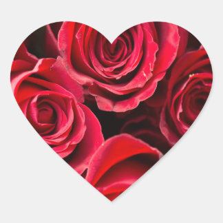 Adesivo Coração Rosas vermelhas Dia de os namorados