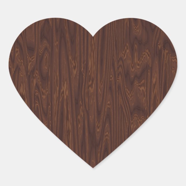 Adesivo Coração Rosewood Escuro (Frente)
