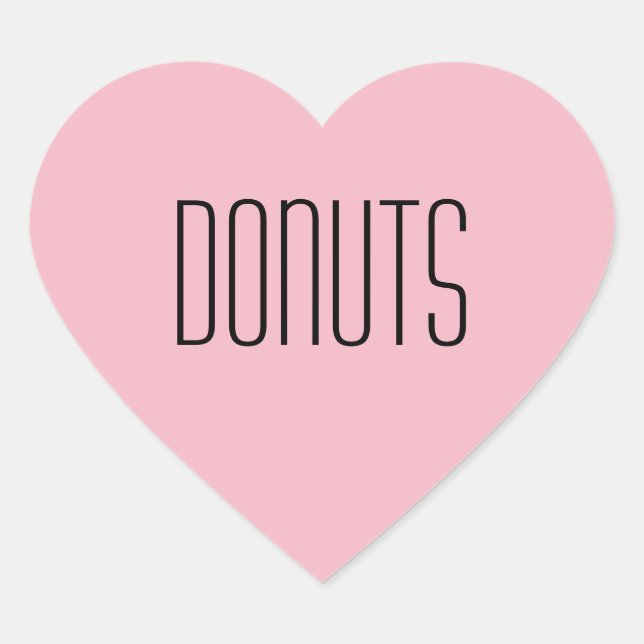 Adesivo Coração Rosquinha Heart Sticker (Frente)