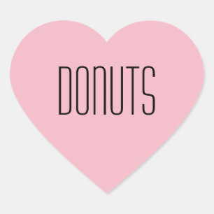 Adesivo Coração Rosquinha Heart Sticker