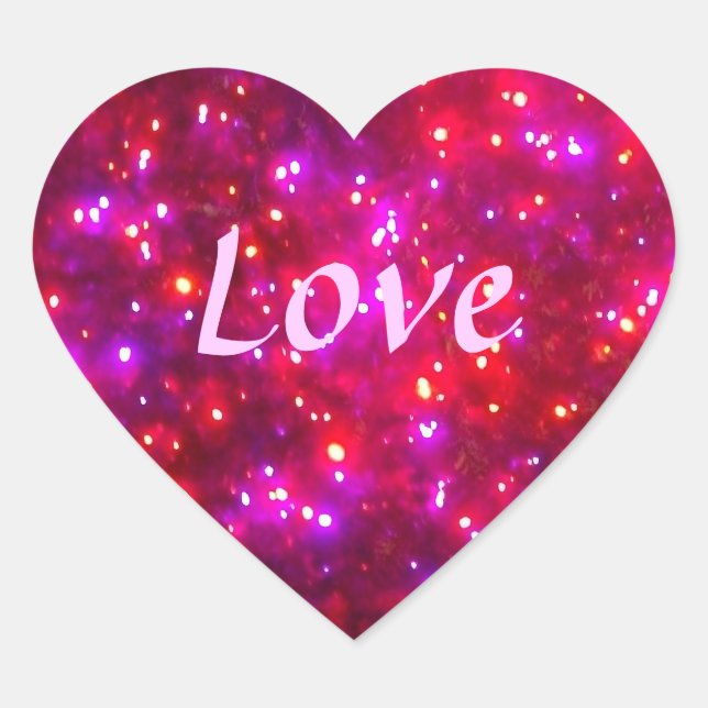 Adesivo Coração "Rosy Sparkle" (Frente)