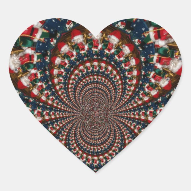 Adesivo Coração Roteiros de Natal: Conjunto de Artigos de Arte de  (Frente)