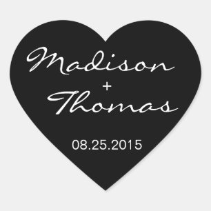 Adesivo Coração Rótulo Rustic Romantic Suite Wedding