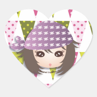 Adesivo Coração Rótulos “Menina Pirata” - Colecção Kiwi Fraude