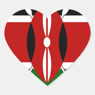 Adesivo Coração Round Kenyan Motif: Um Símbolo Nacional