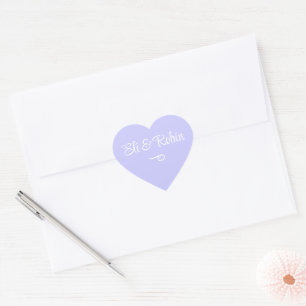 Adesivo Coração Roxo Periwinkle Personalizado