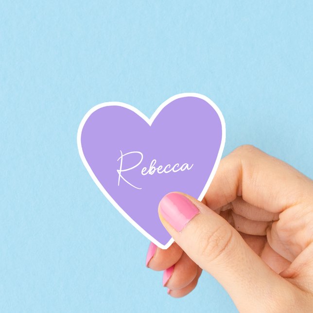 Adesivo Coração Roxo Personalizado (Criador carregado)