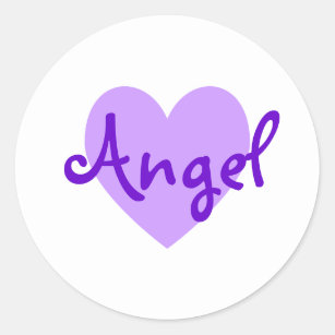Adesivo Coração Roxo Personalizado para o Seu Anjo