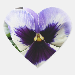 Adesivo Coração roxo profundo em branco
