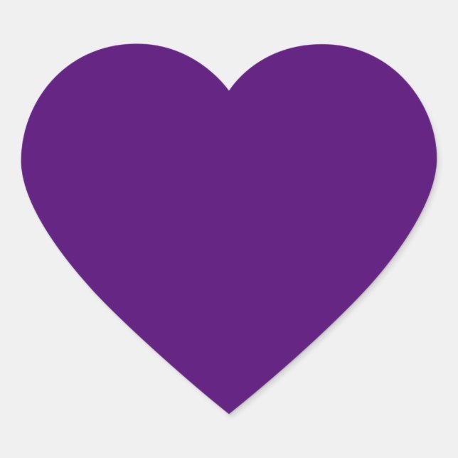 Adesivo Coração Roxo real (cor sólida) (Frente)