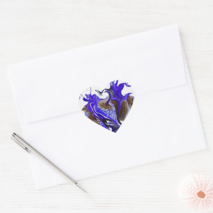 Adesivo Coração Roxos De Flor Roxo Iris